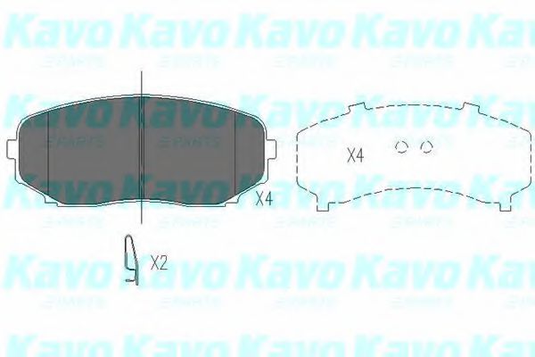 KBP-4558 KAVO+PARTS Brake System Brake Pad Set, disc brake