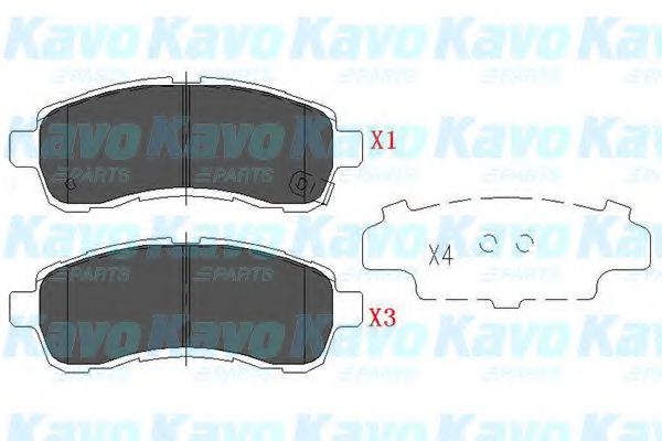 KBP-4560 KAVO+PARTS Brake Pad Set, disc brake