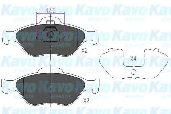 KBP-4562 KAVO+PARTS Brake System Brake Pad Set, disc brake