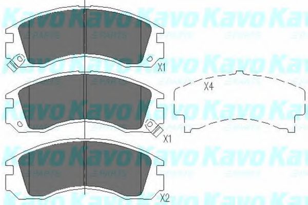 KBP-5503 KAVO+PARTS Brake System Brake Pad Set, disc brake