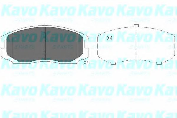 KBP-5505 KAVO+PARTS Brake System Brake Pad Set, disc brake