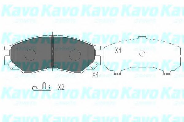 KBP-5508 KAVO+PARTS Brake System Brake Pad Set, disc brake