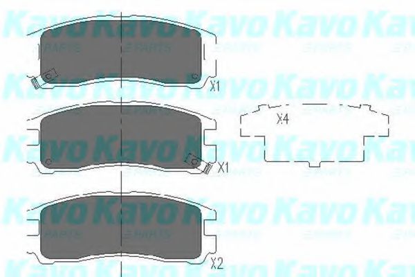 KBP-5509 KAVO+PARTS Brake Pad Set, disc brake