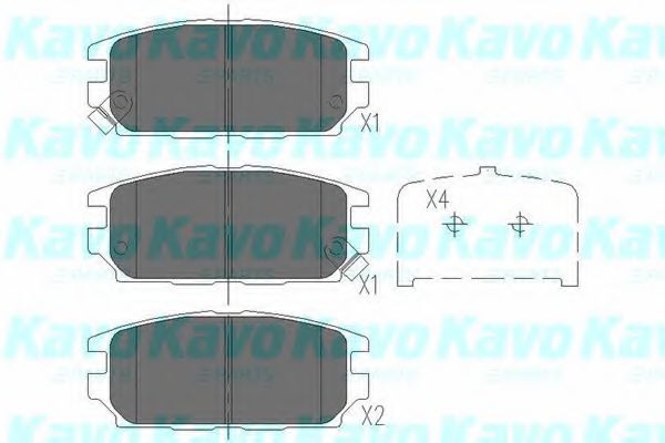 KBP-5511 KAVO+PARTS Brake System Brake Pad Set, disc brake