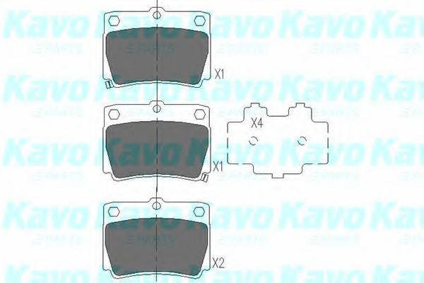 KBP-5512 KAVO+PARTS Brake Pad Set, disc brake