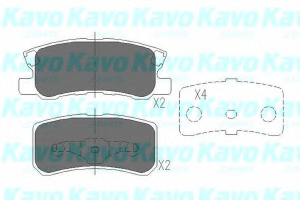 KBP-5515 KAVO+PARTS Brake System Brake Pad Set, disc brake