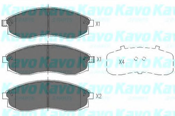 KBP-5517 KAVO+PARTS Brake System Brake Pad Set, disc brake