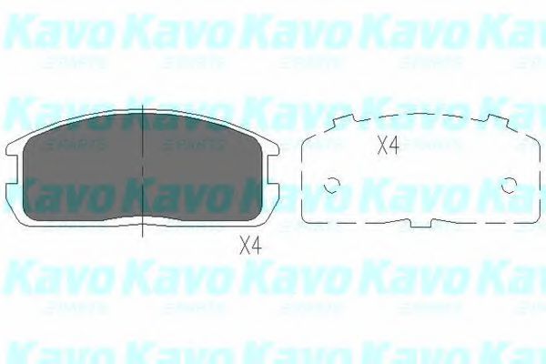 KBP-5524 KAVO+PARTS Brake Pad Set, disc brake