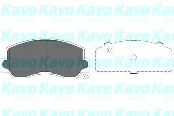 KBP-5532 KAVO+PARTS Brake System Brake Pad Set, disc brake