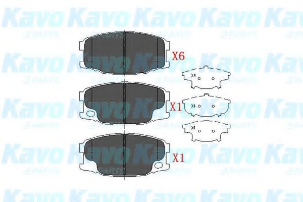 KBP-5535 KAVO+PARTS Brake Pad Set, disc brake