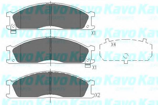 KBP-6503 KAVO+PARTS Brake Pad Set, disc brake