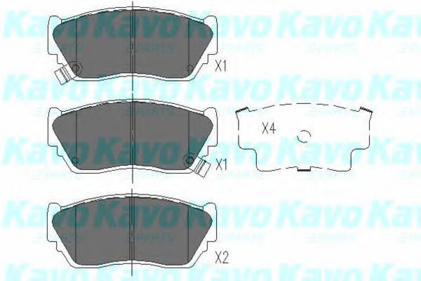 KBP-6504 KAVO+PARTS Brake Pad Set, disc brake