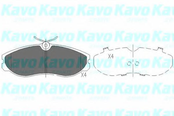 KBP-6506 KAVO+PARTS Bremsanlage Bremsbelagsatz, Scheibenbremse