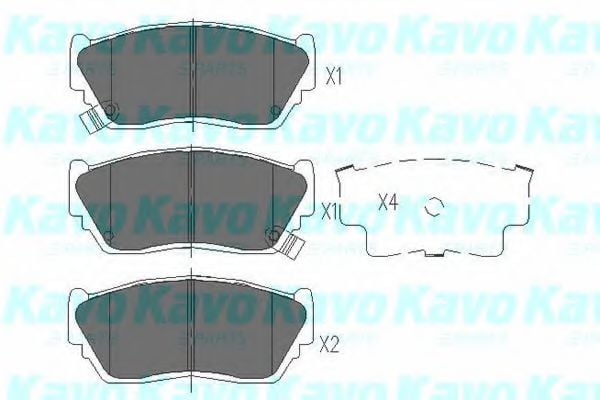 KBP-6507 KAVO+PARTS Brake System Brake Pad Set, disc brake