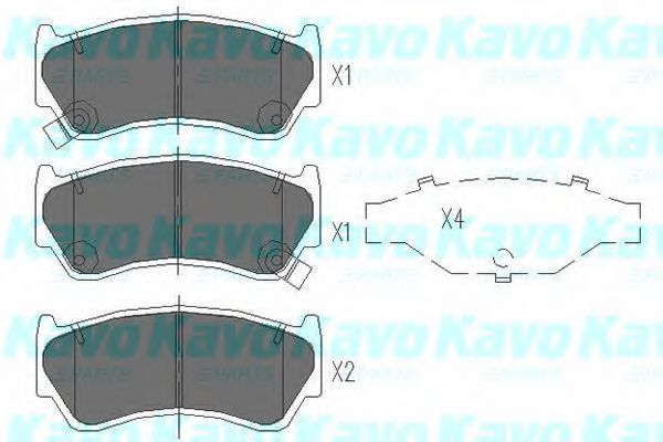 KBP-6508 KAVO+PARTS Brake Pad Set, disc brake