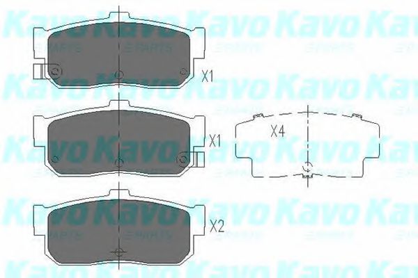 KBP-6513 KAVO PARTS Brake Pad Set, disc brake