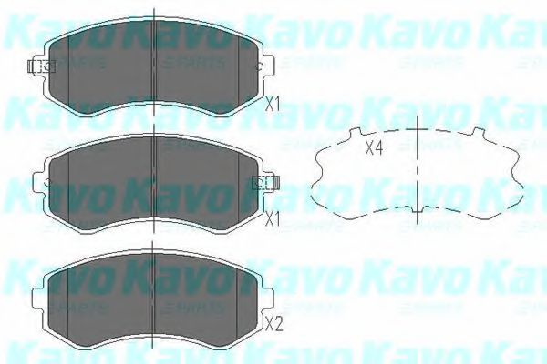 KBP-6514 KAVO+PARTS Brake Pad Set, disc brake