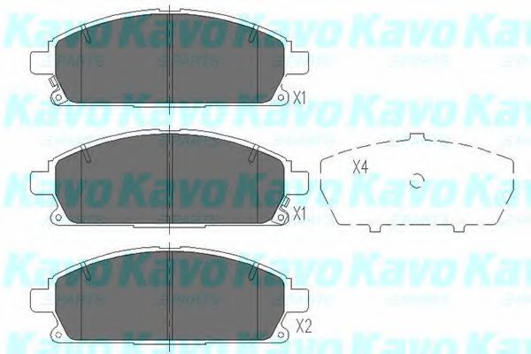 KBP-6515 KAVO+PARTS Brake Pad Set, disc brake