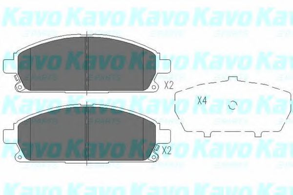 KBP-6516 KAVO+PARTS Brake System Brake Pad Set, disc brake