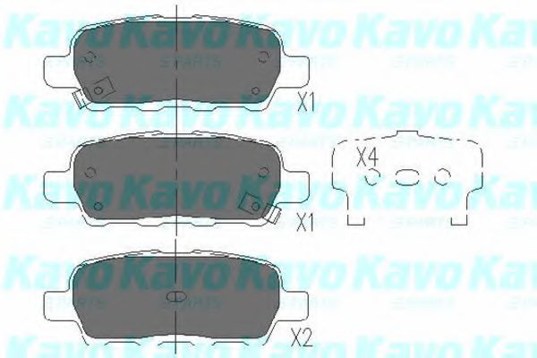 KBP-6517 KAVO+PARTS Brake Pad Set, disc brake