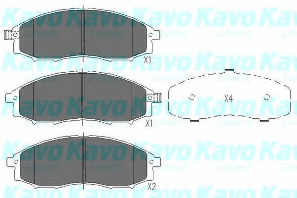 KBP-6518 KAVO+PARTS Brake System Brake Pad Set, disc brake