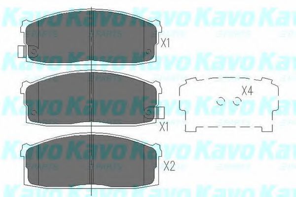 KBP-6525 KAVO+PARTS Brake Pad Set, disc brake