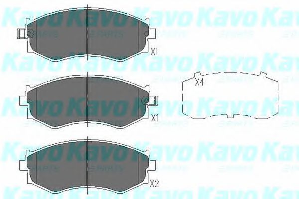 KBP-6527 KAVO+PARTS Brake Pad Set, disc brake