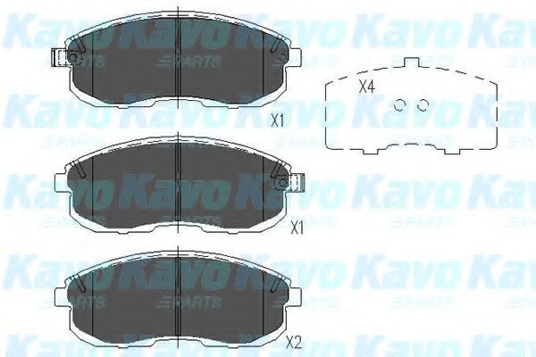 KBP-6528 KAVO+PARTS Brake System Brake Pad Set, disc brake
