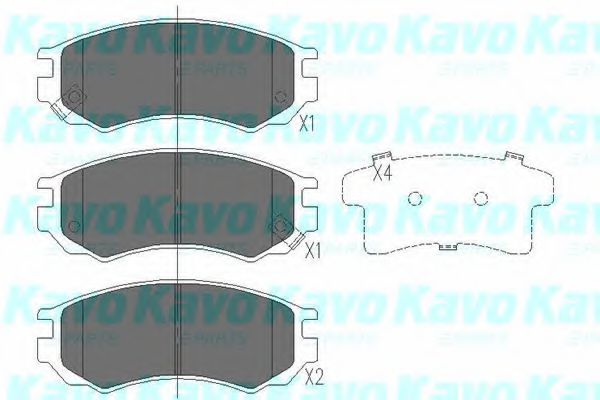 KBP-6531 KAVO+PARTS Brake Pad Set, disc brake