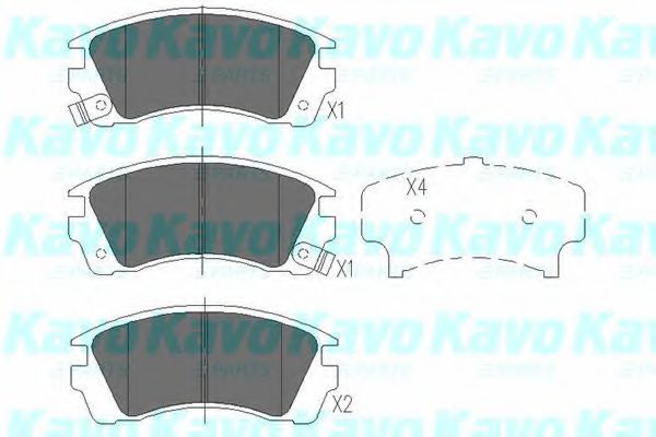 KBP-6532 KAVO+PARTS Brake System Brake Pad Set, disc brake