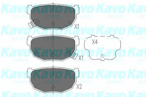 KBP-6542 KAVO+PARTS Brake System Brake Pad Set, disc brake