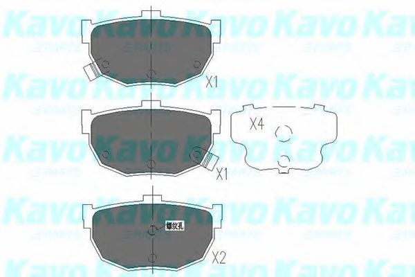 KBP-6544 KAVO+PARTS Brake System Brake Pad Set, disc brake