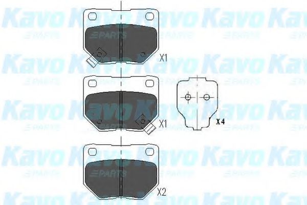 KBP-6545 KAVO+PARTS Brake Pad Set, disc brake