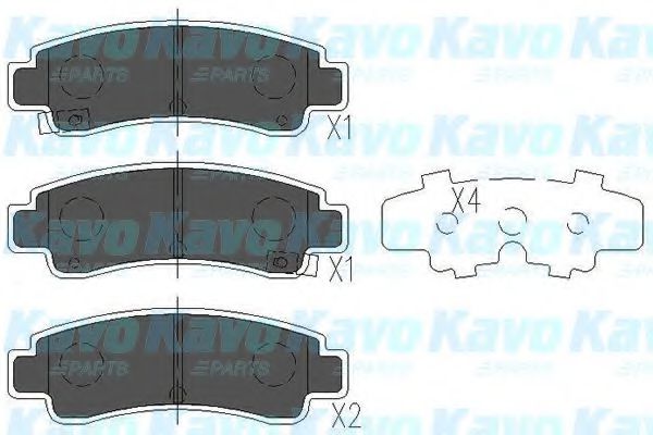 KBP-6546 KAVO+PARTS Brake Pad Set, disc brake
