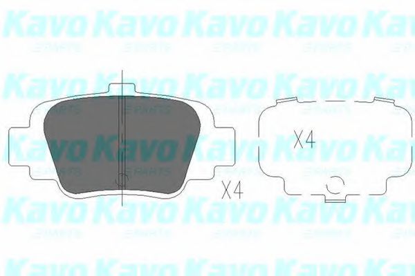 KBP-6547 KAVO+PARTS Brake Pad Set, disc brake