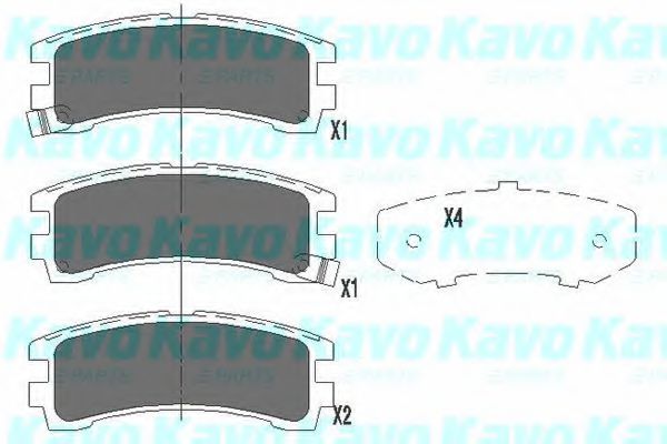 KBP-6549 KAVO+PARTS Brake Pad Set, disc brake