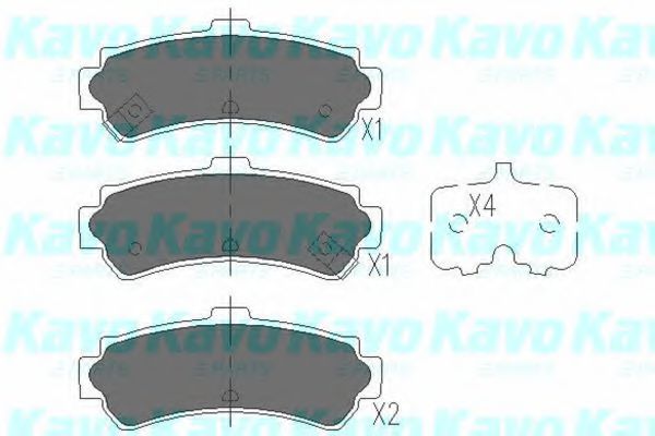 KBP-6550 KAVO+PARTS Brake System Brake Pad Set, disc brake
