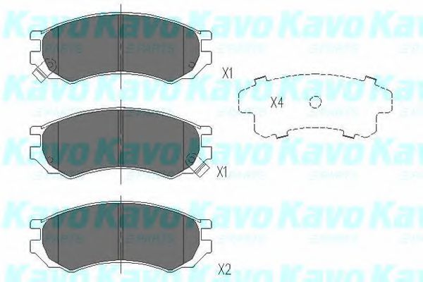 KBP-6555 KAVO+PARTS Brake Pad Set, disc brake