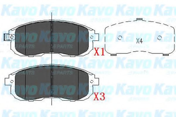 KBP-6557 KAVO+PARTS Brake Pad Set, disc brake