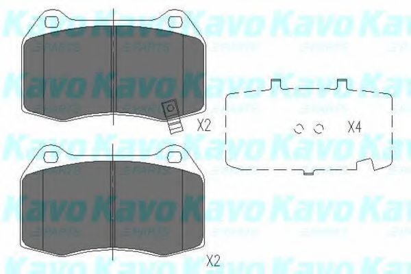 KBP-6561 KAVO+PARTS Brake System Brake Pad Set, disc brake