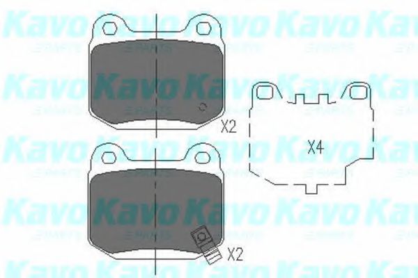KBP-6562 KAVO+PARTS Brake Pad Set, disc brake