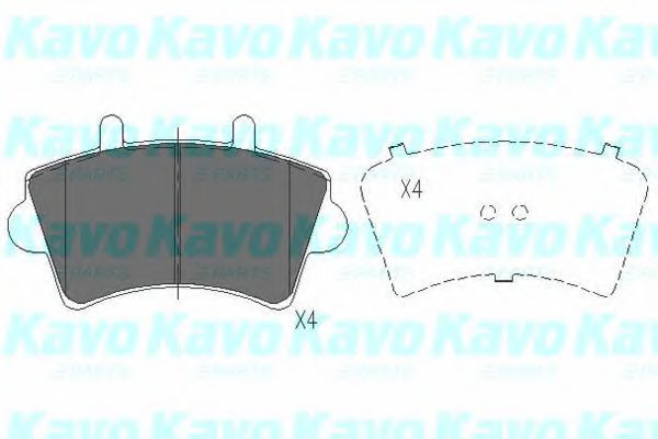 KBP-6563 KAVO PARTS Brake Pad Set, disc brake
