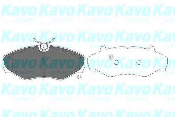 KBP-6566 KAVO+PARTS Bremsanlage Bremsbelagsatz, Scheibenbremse