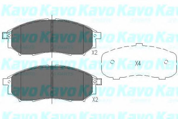 KBP-6567 KAVO+PARTS Тормозная система Комплект тормозных колодок, дисковый тормоз