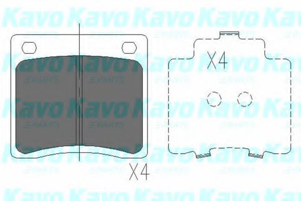 KBP-6568 KAVO+PARTS Brake Pad Set, disc brake