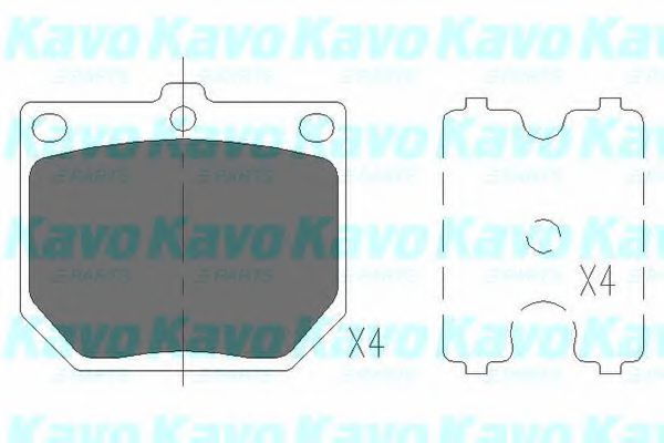 KBP-6569 KAVO+PARTS Brake Pad Set, disc brake