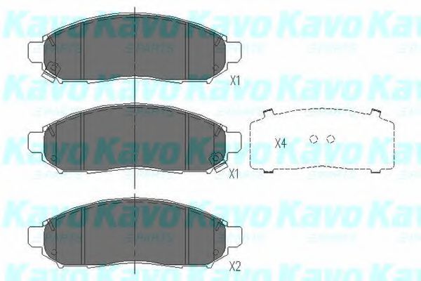 KBP-6574 KAVO+PARTS Brake Pad Set, disc brake