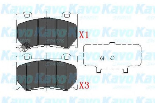 KBP-6581 KAVO+PARTS Brake System Brake Pad Set, disc brake
