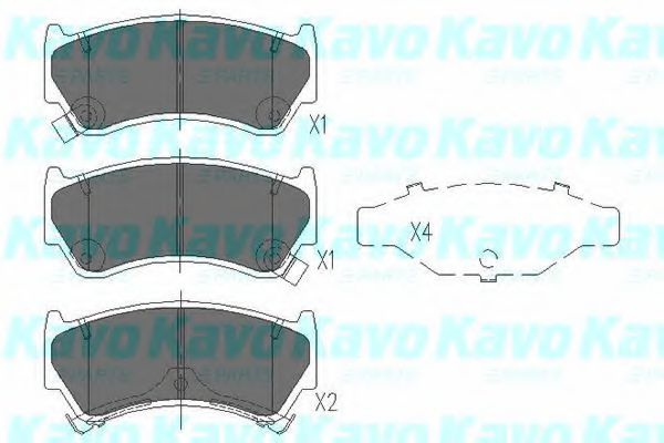 KBP-6587 KAVO+PARTS Brake System Brake Pad Set, disc brake