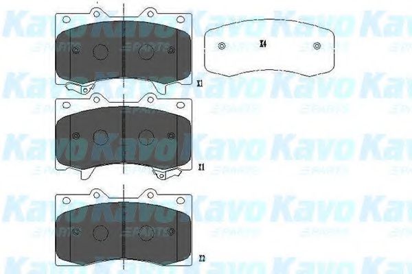 KBP-6588 KAVO+PARTS Brake System Brake Pad Set, disc brake